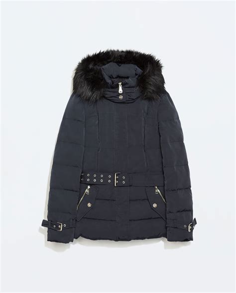 Down Jacket With Hood And Belt From Zara £109 Coast Jackets Down