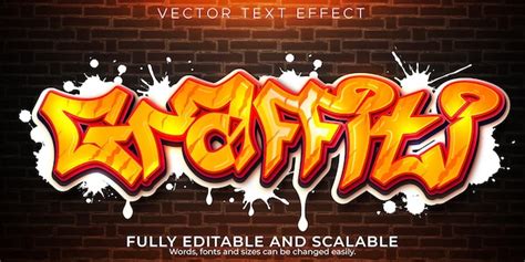 Efecto De Texto De Graffiti Spray Editable Y Estilo De Texto Callejero