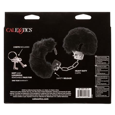 Ultra Fluffy Furry Cuffs Black CalExotics I Adore Love