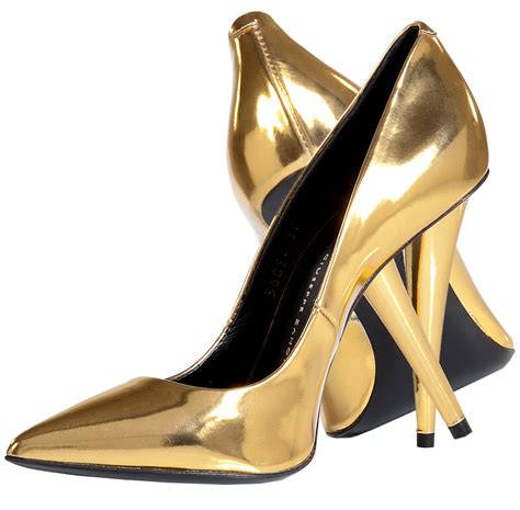 Giuseppe Zanotti Gold Metallic Boxcalf Pointed Toe Pumps Avenuesixty