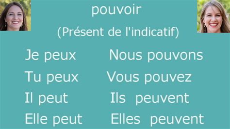 French Verb Conjugation Of Pouvoir In The Present Tense Youtube