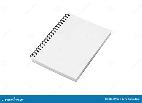 Blank Realistic Spiral Notepad Notebook Isolated On Background Closed