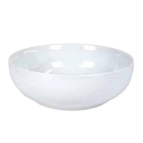 FUENTE DE CERAMICA BLANCA LISA TIPO BOWL PARA ENSALADA 31X10CM El Clon