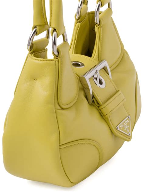 Prada Moon Padded Nappa Leather Mini Bag Yellow FARFETCH