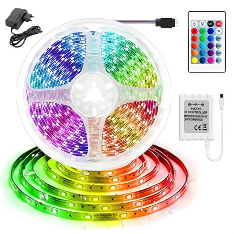 TAŚMA LED RGB 5M KOLOROWA WODOODPORNA LISTWA PILOT 12785691713