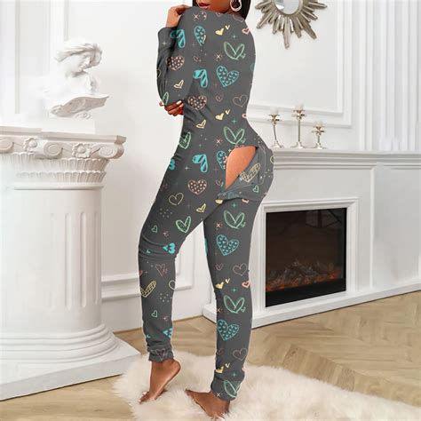 депозит ботуш пищност Combinaison Pyjama Femme Avec Ouverture Derriere