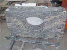 China Juparana Grey Granite Bath Tops Multicolor Grain Granite