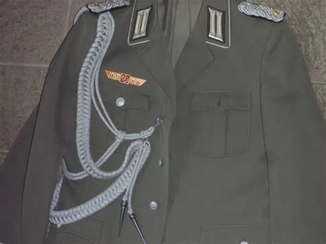 Ddr Nva Uniform Parade Uniform Major Jacke Achselschnur Qualispange