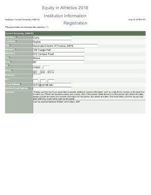 Fillable Online Financial Aid Cornell University Fax Email Print