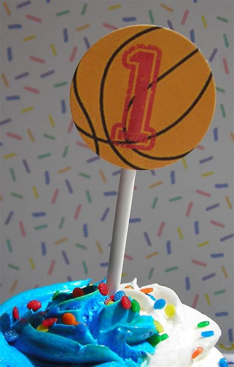 These Are Super Cute Basketball Cupcake Toppers They Are Great Paired