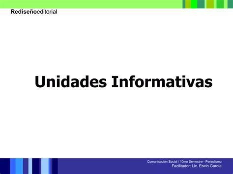 A Clase De Redise O Unidades Informativas Ppt