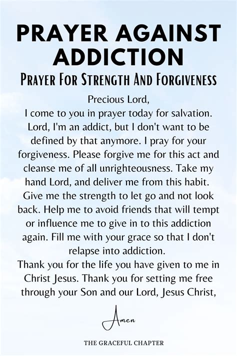 10 Prayers Against Addiction The Graceful Chapter