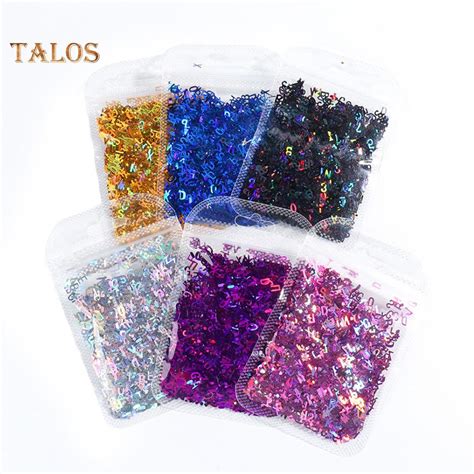 Buy Tnc Ultrathin Mixed Letter Shape Nail Art Sequins Diy Glitter