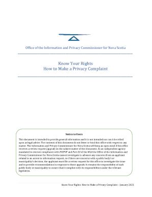 Fillable Online Know Your Rights How To Make A Privacy Complaint Fax