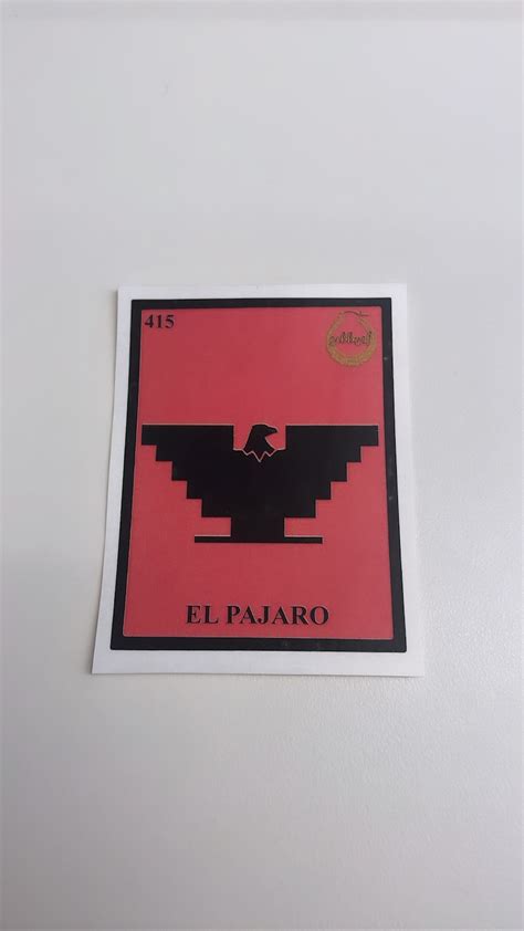 Lotería El Pájaro As Huelga Bird Sticker Chicano Movement Art Vinyl