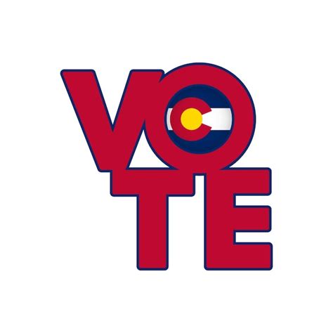 Premium Vector Vote Sign Postcard Poster Banner With Colorado Flag