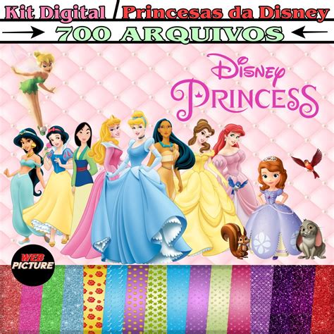 Kit Digital Princesas Disney Elo Produtos Especiais