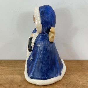 Angel In Blue Cape With Lantern Figurine By Goebel 1958 Goebel W