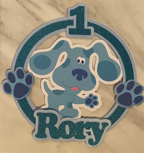 Blues Clues Custom Personalised Cake Topper Add Any Name And Age