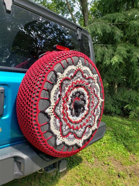 Briar Rose Crochet Spare Tire Cover Etsy