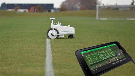 Tiny Line Marker Gps Mobile Robot — Perennial Sport And Turf