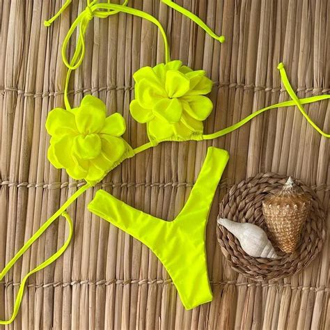 Floral Micro Zaful Sunflower Bikini Sexy Brazilian Swimwear For Women With Thong Bottoms Biquini