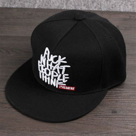 Sort Cap Med Print Fuck What People Think Summerwear Dk