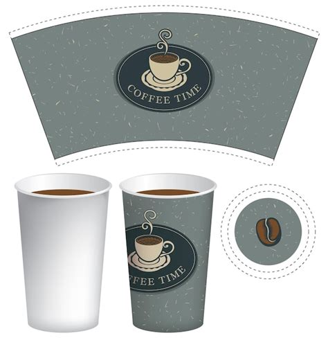 Premium Vector Paper Cup Template For Hot Drinks