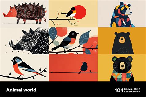 Animal world on Yellow Images Creative Store - 131872