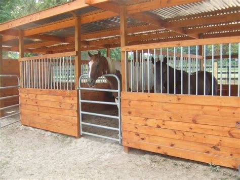 These Stalls Are Now A Open Shelter Horse Shelter Horse Barn Ideas