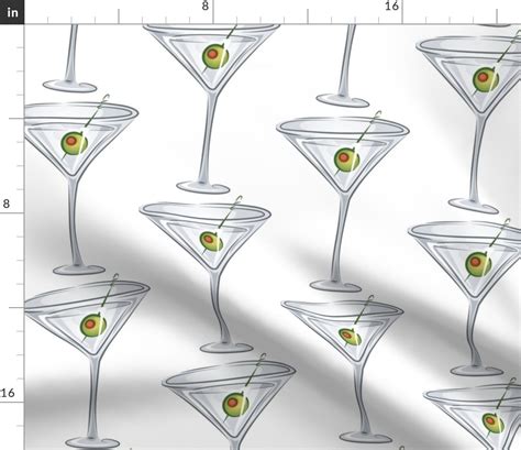 Martini Shaken not Stirred Fabric | Spoonflower