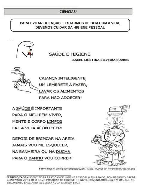 Atividades Sobre Saúde E Bem Estar 2 Ano - 1º ano - Atividades de ciências - Saúde e higiene - Cuca Super legal ...