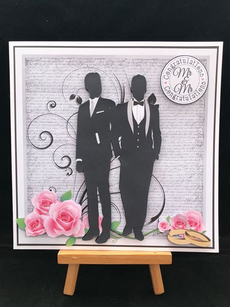 Mr And Mr Wedding Card Gay Wedding Card Same Sex Marriage Etsy