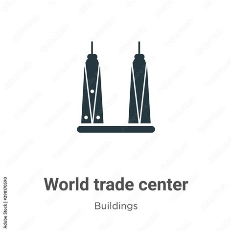 World trade center vector icon on white background. Flat vector world ...