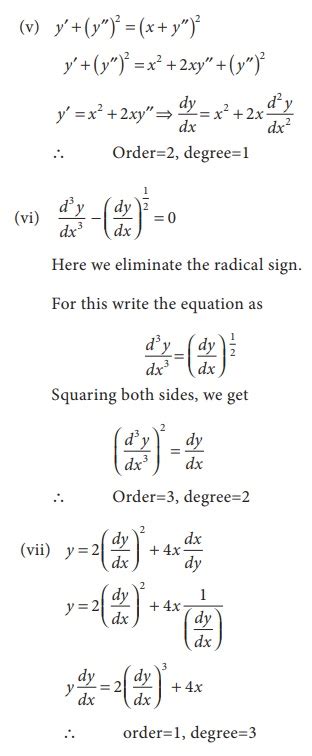 Order And Degree Of A Differential Equation Example Solved Problems With Answer Solution Formula