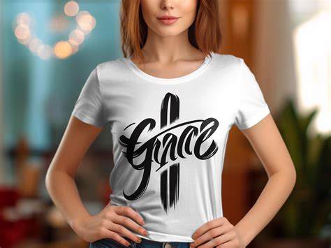 Grace Cross Svg Faith Clipart Circut Silhouette T Shirt Etsy