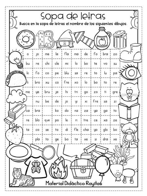Sopa De Letras Silabas Trabadas Kulturaupice