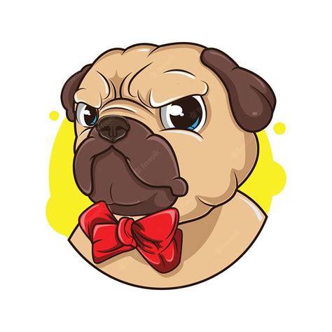 Premium Vector Illustration Of Cute Pug Avatar