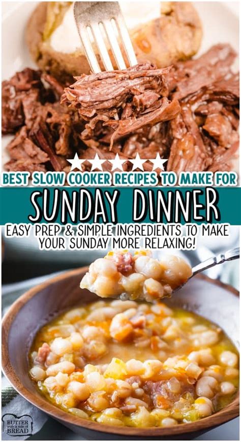 SLOW COOKER RECIPES PERFECT FOR SUNDAY DINNER - Butter with a Side of Bread