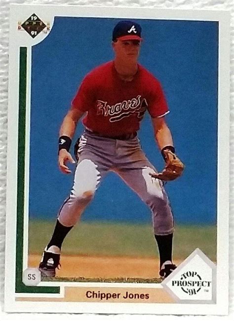 1991 Upper Deck 55 Chipper Jones Rookie Card HOF Atlanta Braves