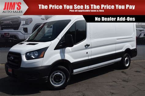 2020 Used Ford Transit Cargo Van T 250 148 Med Rf 9070 GVWR RWD At Jim