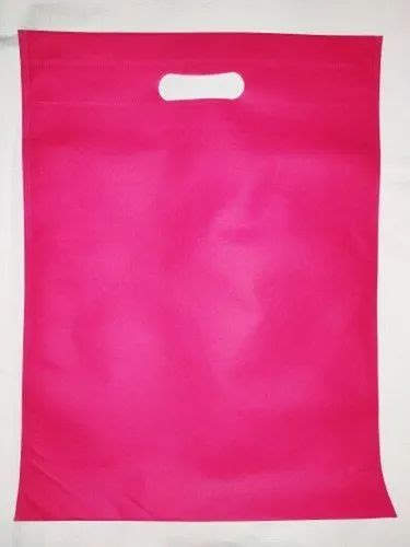 Plain Pink D Cut Non Woven Bag For Shopping At Rs 140 Kg In