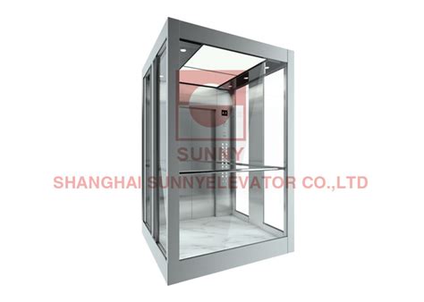 450kg Observation Panoramic Elevator Stainless Steel Villa Passenger Lift