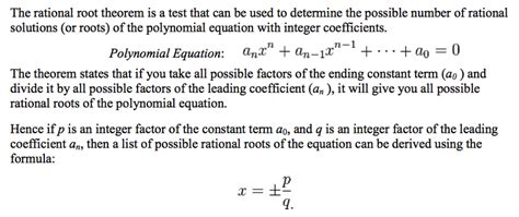 Rational root theorem - Making precalculus fun