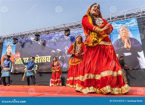 Tribal Men and Women Wearing Traditional Attire Dancing at the Johar ...