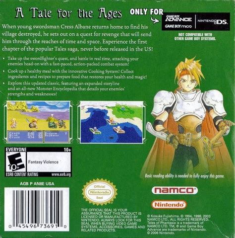 Tales of Phantasia GBA for Game Boy Advance - Sales, Wiki, Release ...