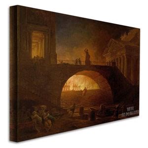 Hubert Robert The Fire Of Rome 1771 Canvas Gallery Wrapped Or Framed