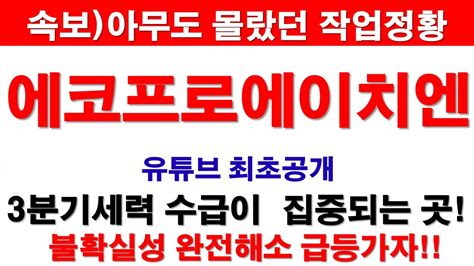 에코프로에이치엔 에코프로에이치엔 주가흐름 주가분석 주가 전망 온실가스 감축 최대 수혜주 다음주에는 폭등나오겠네요 Youtube