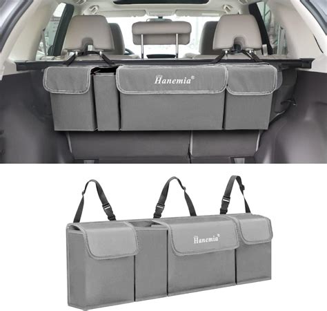 Car Trunk Organizer And Storagebackseat Hanging Organizer With 4 Large Waterproof