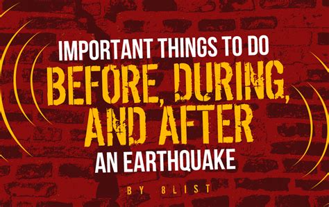 Important Things to Do Before, During, and After an Earthquake